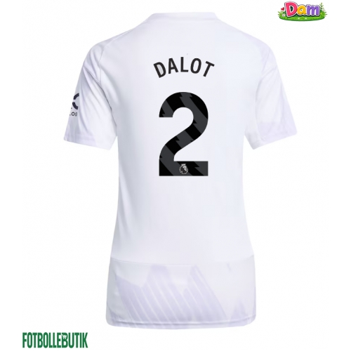 Manchester United Diogo Dalot #2 Bortatröja Kvinnor 2025-26 Kortärmad